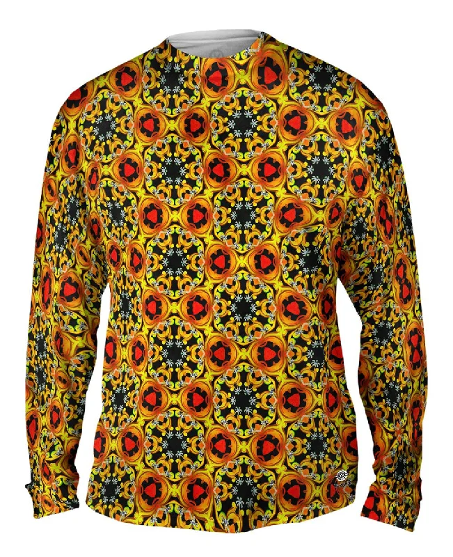 Camouflage Long Sleeve-Orange Sunset Pattern