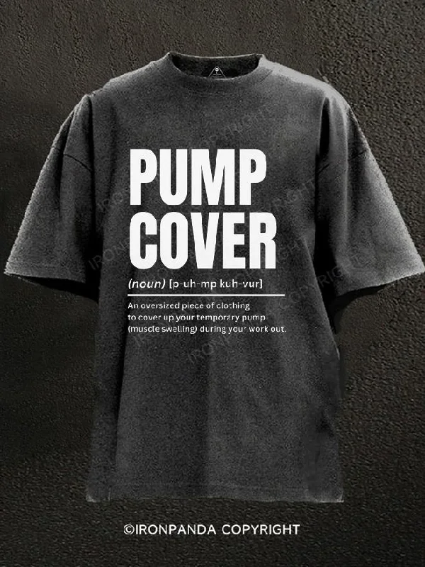 Sports T-Shirt-Pump Cover Washed Gym Shirt