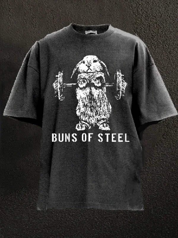 Anime T-Shirt-Muscles of Steel Washed Gym Shirt