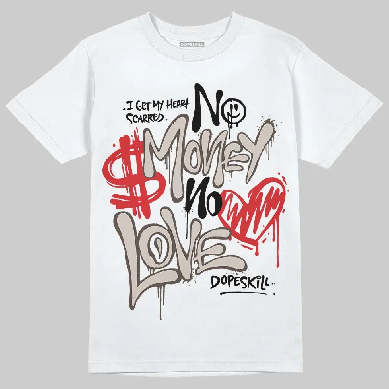 Breathable T-Shirt-Samba OG White Black Clear Granite DopeSkill T-Shirt No Money No Love Typo Graphic