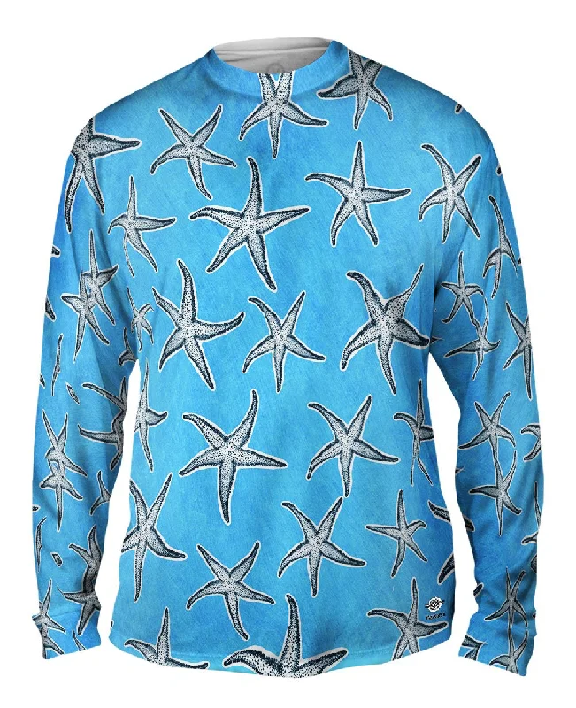 Casual Long Sleeve-Bubbly Starfish Light Blue