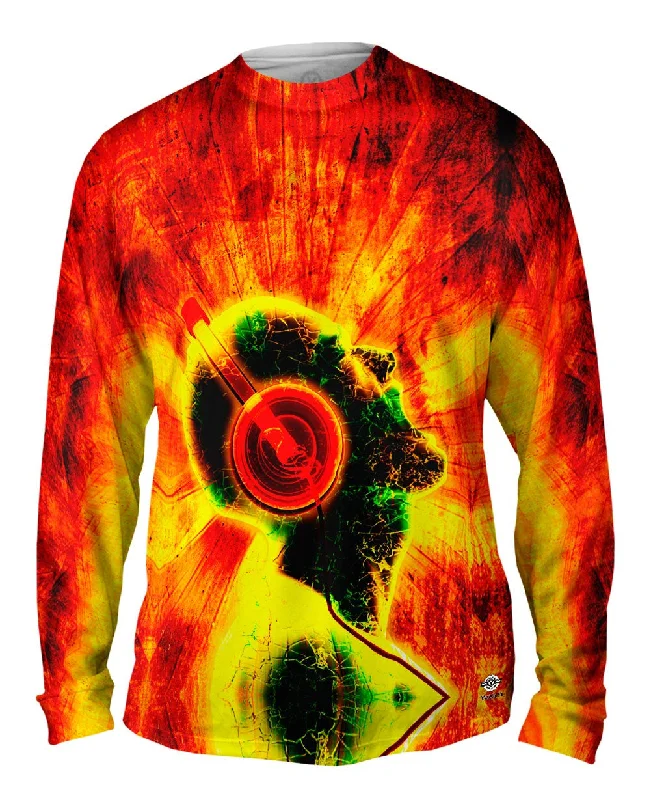 Military Long Sleeve-Edm Blazing Music Orange