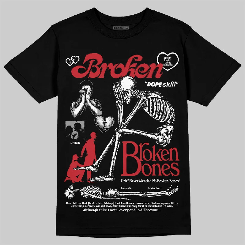 Stylish T-Shirt-Bred Velvet 11s DopeSkill T-Shirt Broken Bones Graphic