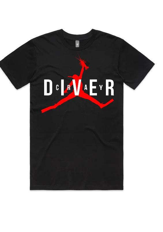 Signature T-Shirt-Cray Diver Tee in Black or Grey Marle