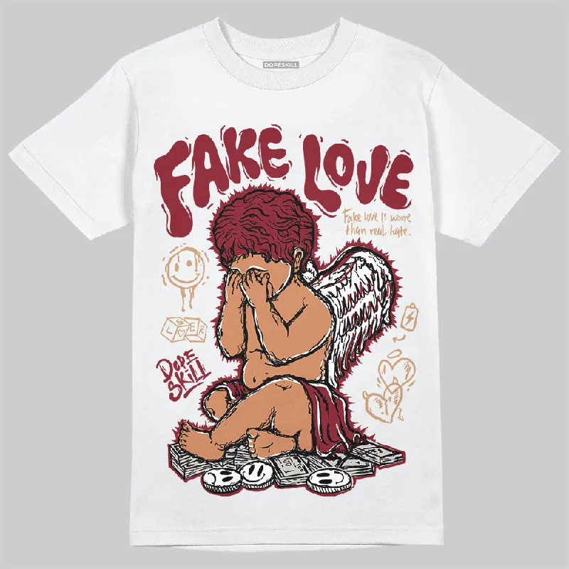 Oversized Graphic T-Shirt-Samba OG Collegiate Burgundy DopeSkill T-Shirt False Love Graphic