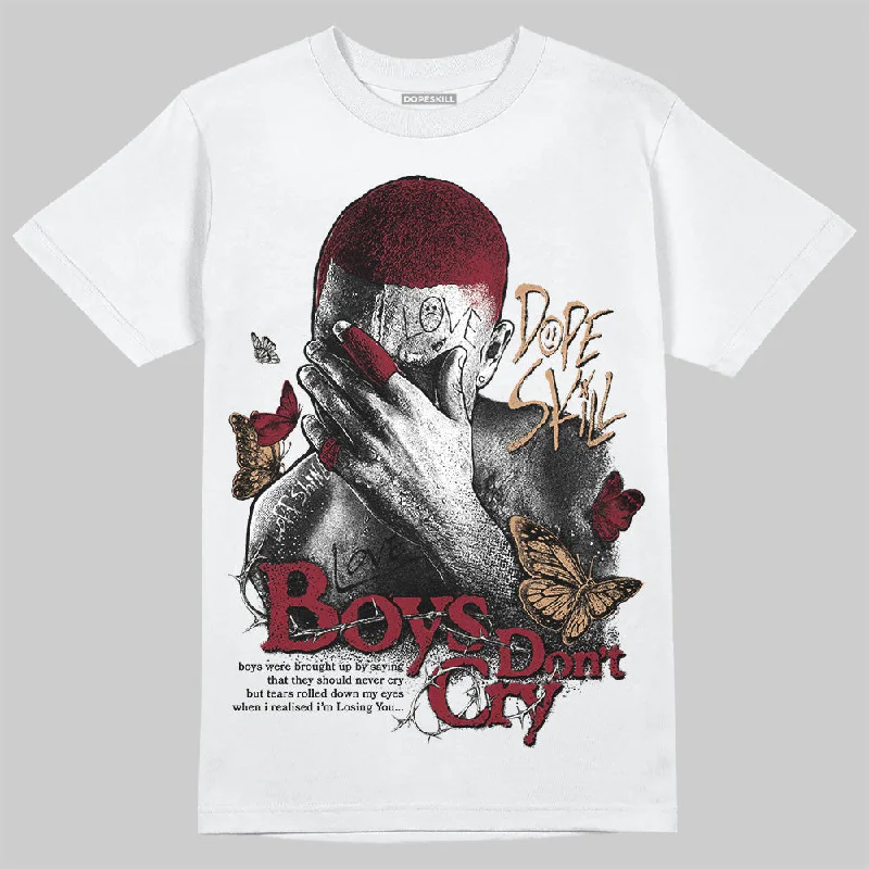 Comfy T-Shirt-Samba OG Collegiate Burgundy DopeSkill T-Shirt Boys Don't Cry Graphic