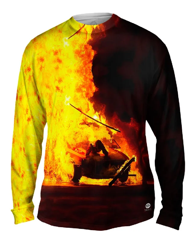 Minimalist Long Sleeve-Stunt Pyrotechnics Fireball