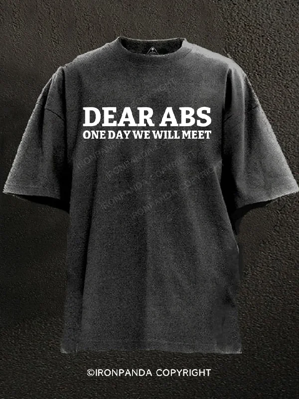 Breathable T-Shirt-Dear Abs Washed Gym Shirt