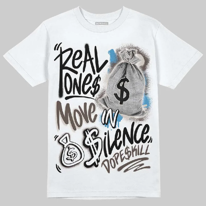 Cool T-Shirt-Samba OG White Black Clear Granite DopeSkill T-Shirt Real Ones Move In Silence Graphic