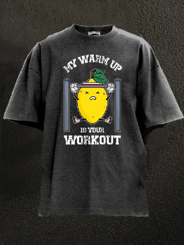 Classic T-Shirt-lemon workout Washed Gym Shirt