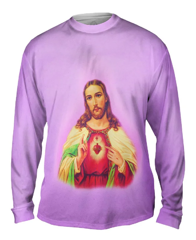 Cartoon Long Sleeve-"Blessing Jesus Pink"