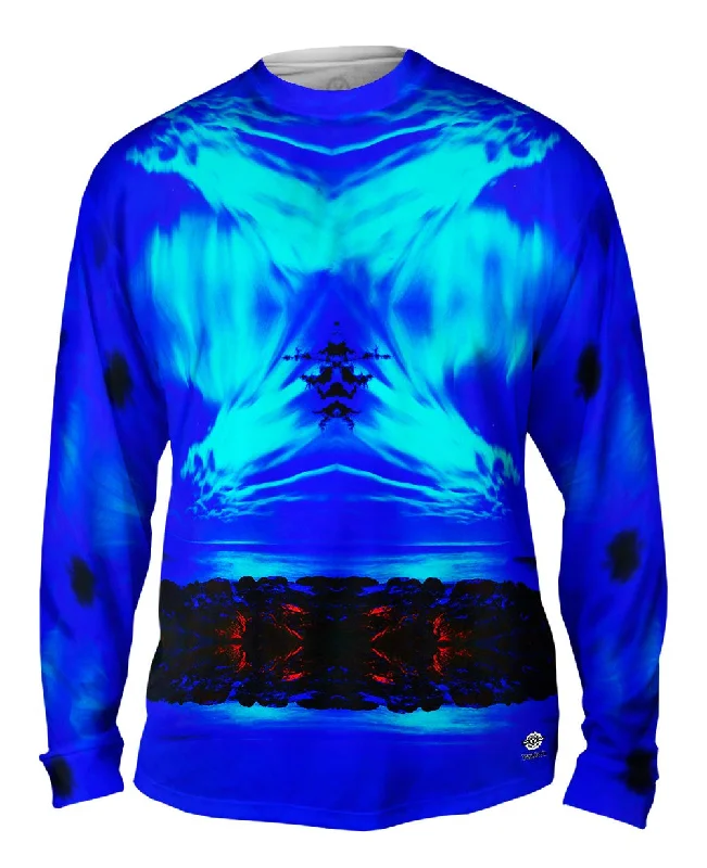 Bold Print Long Sleeve-Electric Moonlight Shadows