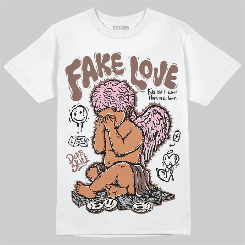 Custom Print T-Shirt-Campus 00s Dust Cargo Clear Pink DopeSkill T-Shirt False Love Graphic