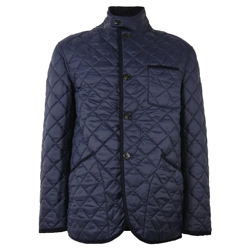 Bomber Jacket-Barbour Men's Modern Liddesdale Quilted Jacket in Navy