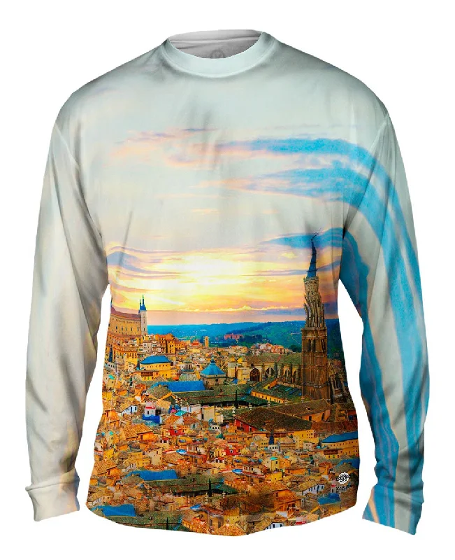 Hip Hop Long Sleeve-Toledo Skyline Spain Panorama