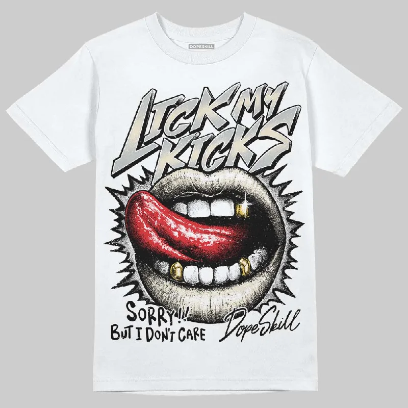 Plain T-Shirt-Reverse Metallic 5s DopeSkill T-Shirt Lick My Kicks Graphic