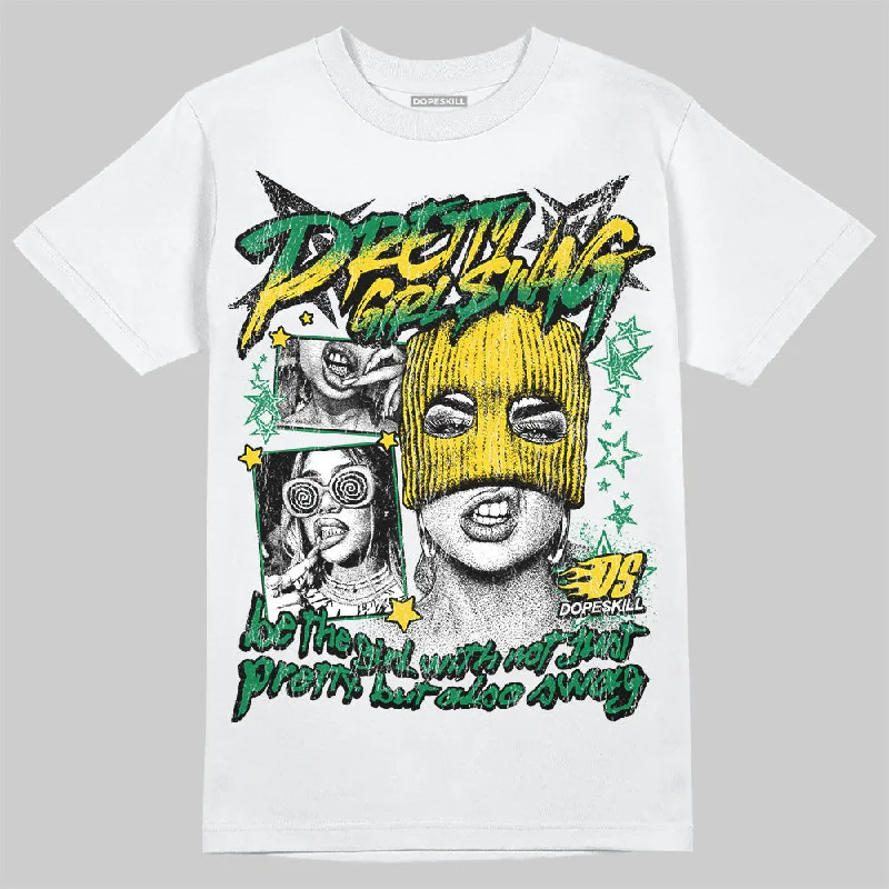 Retro T-Shirt-Lucky Green 5s DopeSkill T-Shirt Pretty Girl Swag Graphic