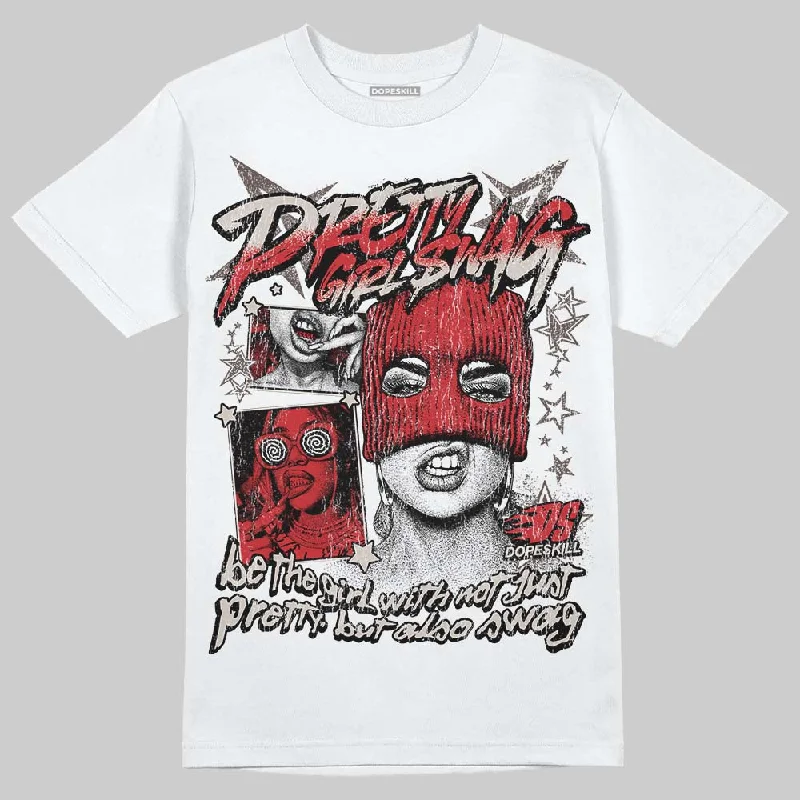 Embroidered T-Shirt-Samba OG White Better Scarlet DopeSkill T-Shirt Pretty Girl Swag Graphic