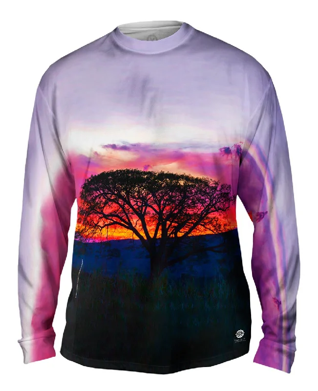 Breathable Long Sleeve-Tree In Silhouette At Sunset