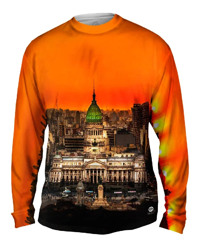 Streetwear Long Sleeve-Argentine National Congress Palace Buenos Aires