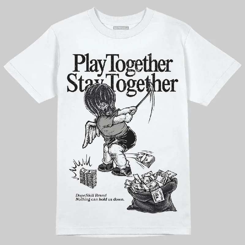 Soft T-Shirt-Black Cat 3s DopeSkill T-Shirt Play together, Stay together Graphic