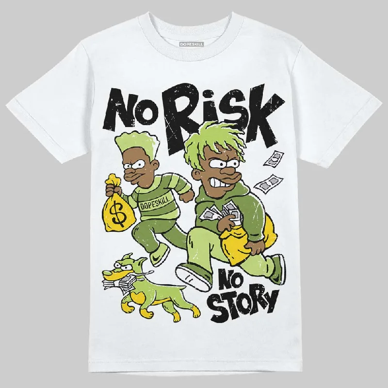 Striped T-Shirt-SB Dunks Fruity Pack - Green Apple DopeSkill T-Shirt No Risk No Story Graphic