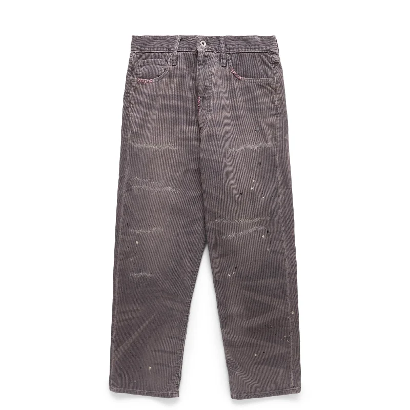 Button Fly Pants-SAVAGE CORDUROY DP BASIC PANTS