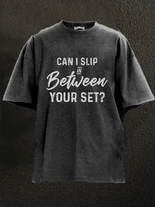 Comfy T-Shirt-can i slip  in between  your set  Washed Gym Shirt