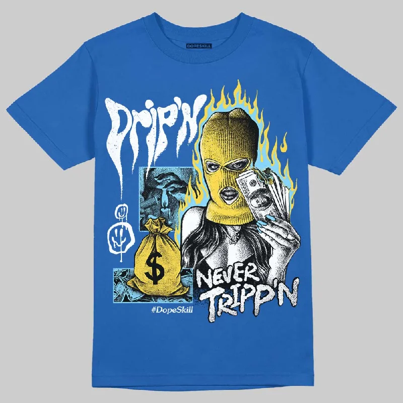 Fashionable T-Shirt-Foamposite One Dark Neon Royal DopeSkill Royal T-shirt Drip'n Never Tripp'n Graphic