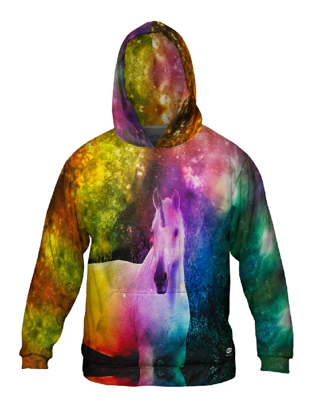 Two Tone Hoodie-Galaxy Unicorn