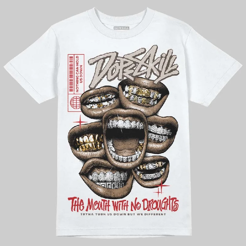 Relaxed Fit T-Shirt-Samba OG White Better Scarlet DopeSkill T-Shirt The Mouth With No Droughts Graphic