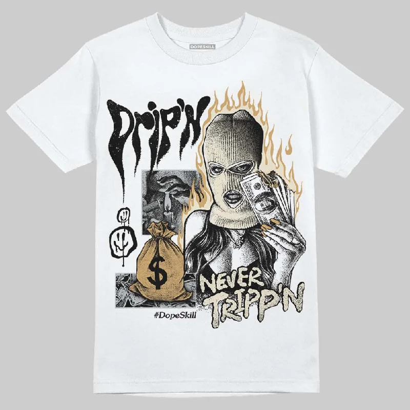 Colorful T-Shirt-Reverse Metallic 5s DopeSkill T-Shirt Drip'n Never Tripp'n Graphic