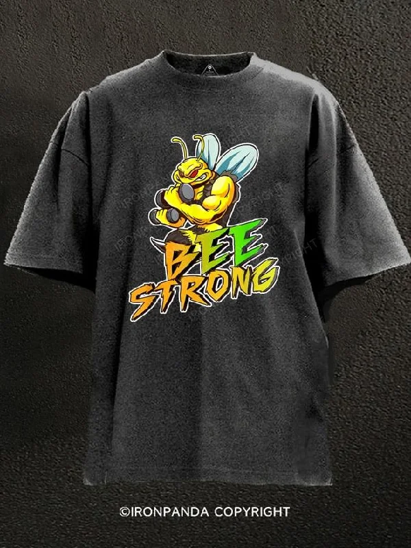 Festival T-Shirt-Bee Strong Washed Gym Shirt