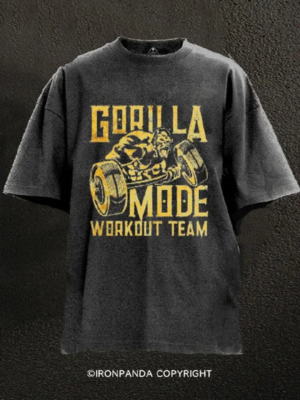 Soft T-Shirt-gorilla workout team Washed Gym Shirt