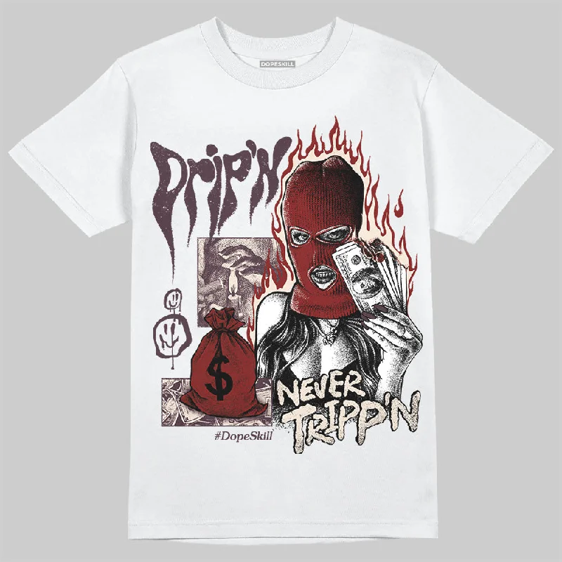 Neon T-Shirt-Samba OG Maroon Gold Metallic DopeSkill T-Shirt Drip'n Never Tripp'n Graphic