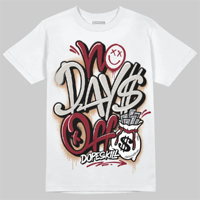 Geometric T-Shirt-Samba OG Collegiate Burgundy DopeSkill T-Shirt No Days Off Graphic