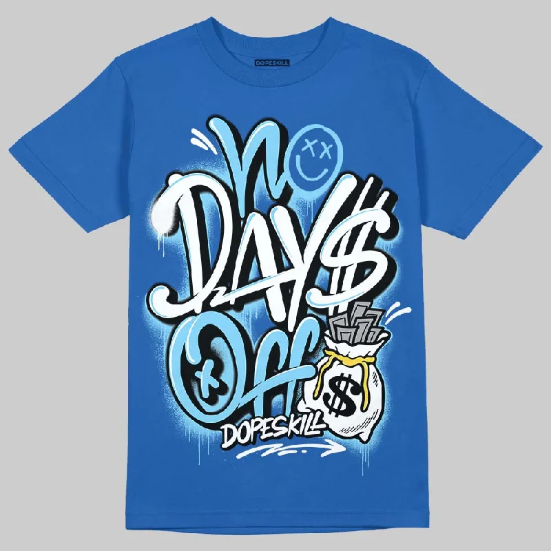 Custom Print T-Shirt-Foamposite One Dark Neon Royal DopeSkill Royal T-shirt No Days Off Graphic