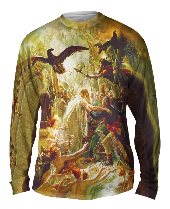 Crew Neck Long Sleeve-Anne-Louis Girodet de Roussy-Trioson - "Apotheosis of French Soldiers Fallen In The Liberation War"