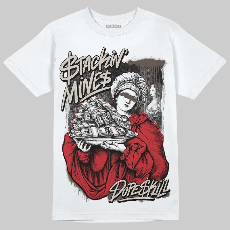 Striped T-Shirt-Samba OG White Better Scarlet DopeSkill T-Shirt Stackin Mines Graphic