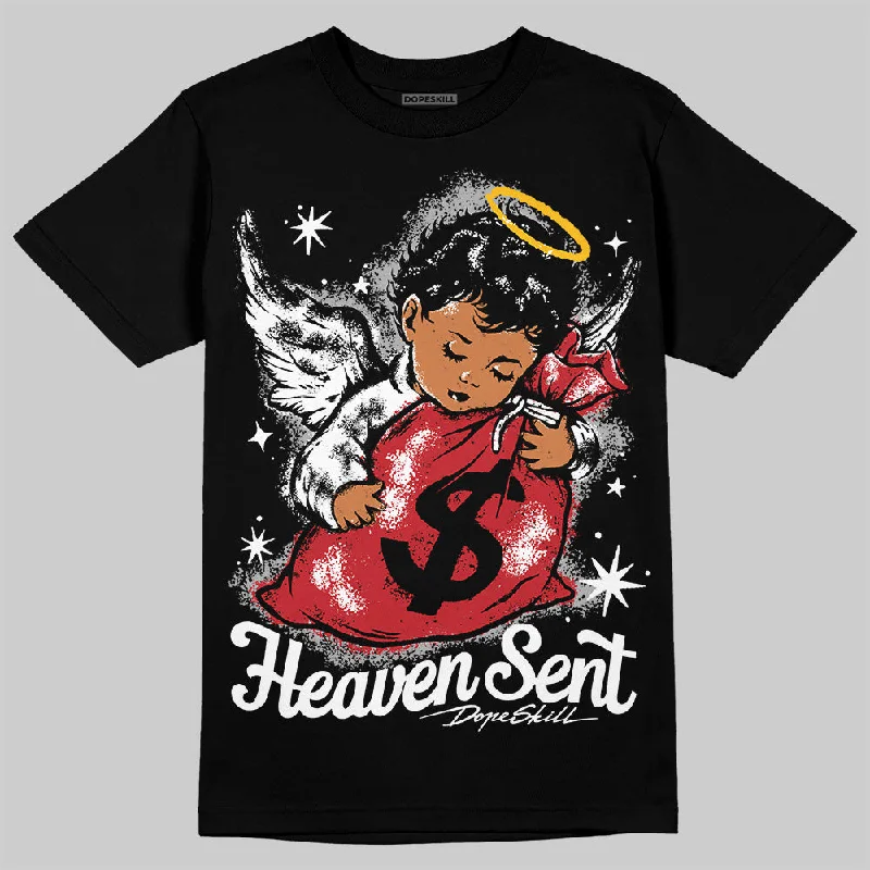 Cotton T-Shirt-Bred Velvet 11s DopeSkill T-Shirt Heaven Sent Graphic