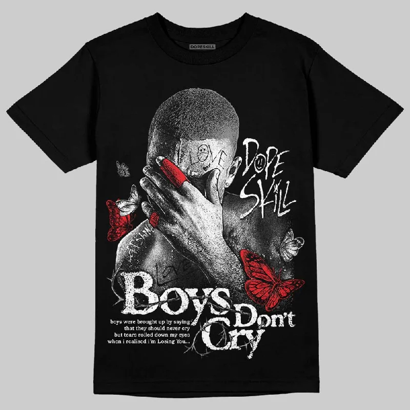 Pop Culture T-Shirt-Rick Owens Black Leather Sneaker DopeSkill T-Shirt Boys Don't Cry Graphic