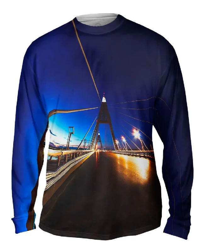 Urban Style Long Sleeve-Architecture Megyeri Bridge Budapest Hungary