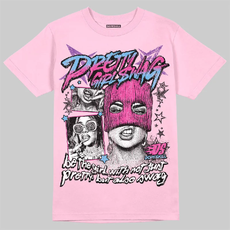 Festival T-Shirt-Pink Collection DopeSkill Pink T-shirt Pretty Girl Swag Graphic