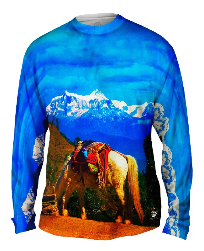 Heavy Cotton Long Sleeve-Soaring Andes Mountains