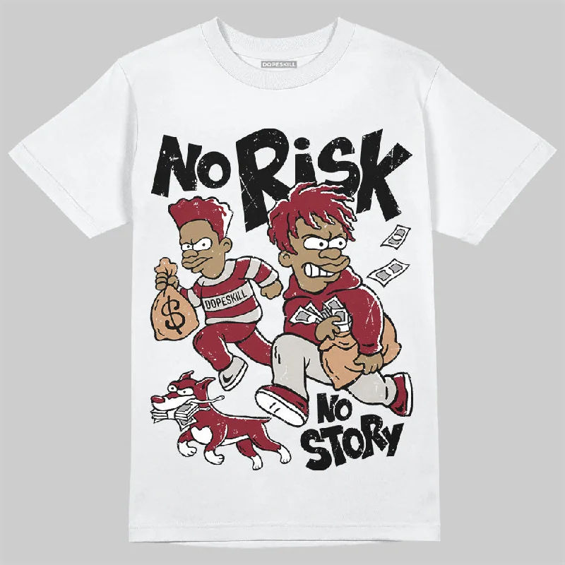 Floral T-Shirt-Samba OG Collegiate Burgundy DopeSkill T-Shirt No Risk No Story Graphic