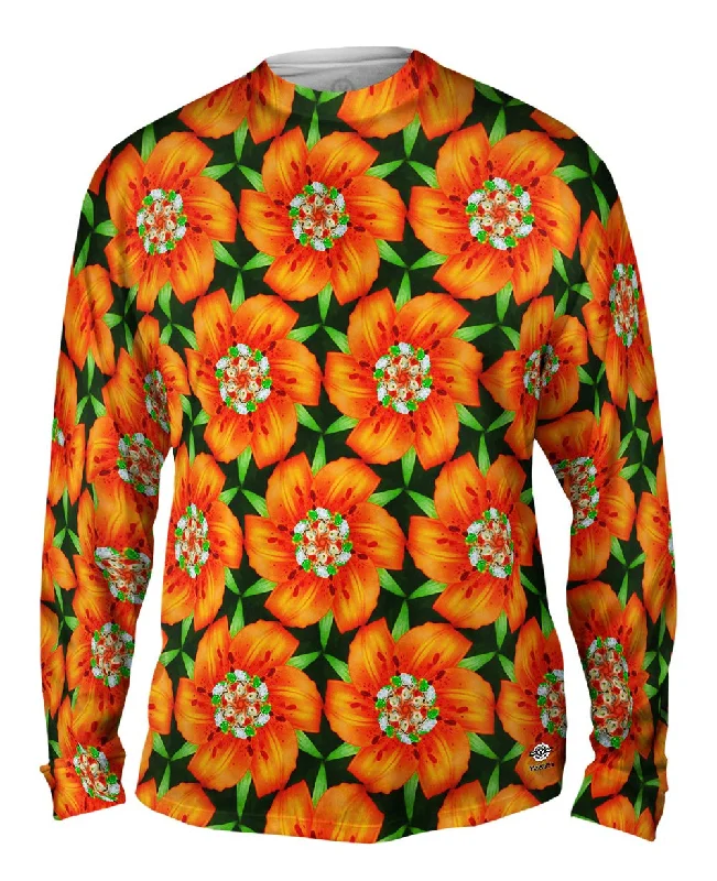 Cartoon Long Sleeve-Orange Sao Paulo Pattern