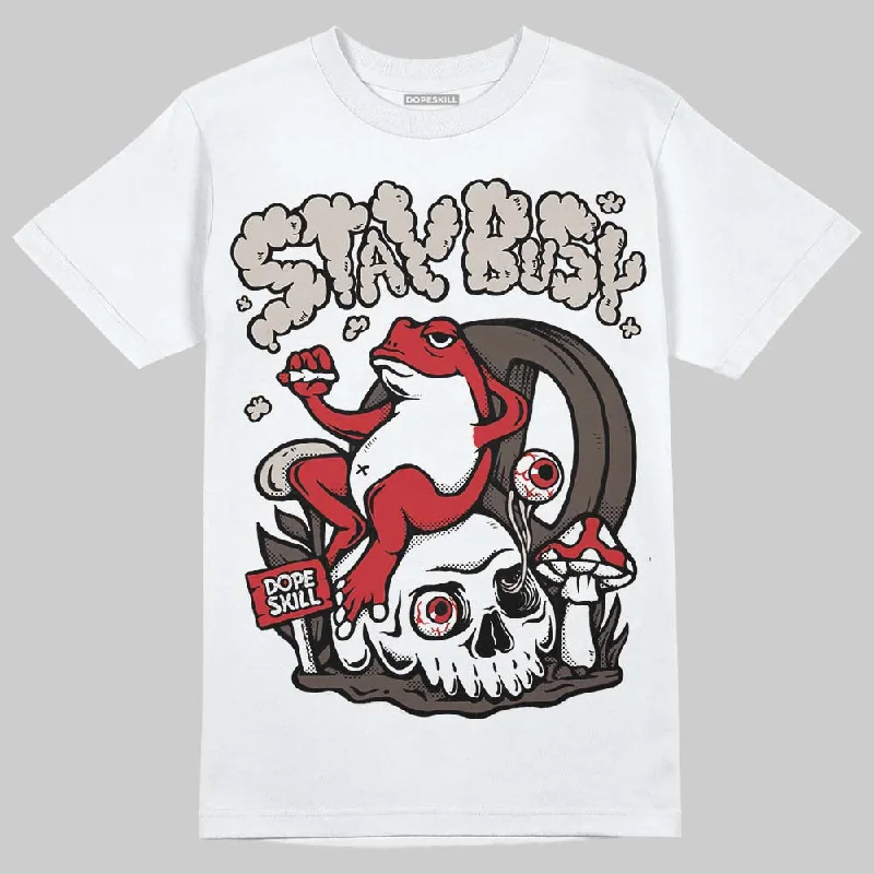 Camouflage T-Shirt-Samba OG White Better Scarlet DopeSkill T-Shirt Stay Busy Graphic