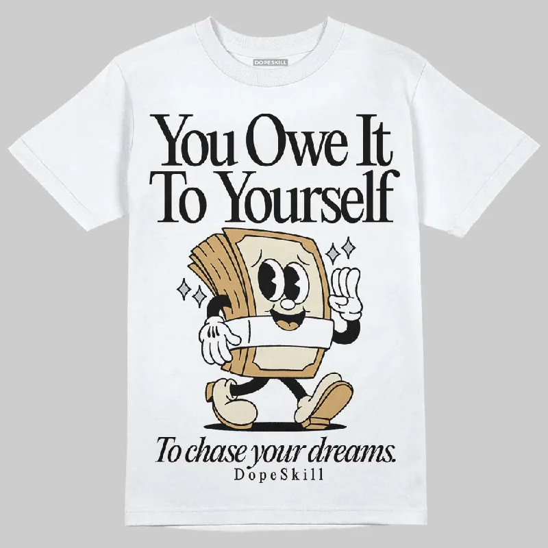 Custom Print T-Shirt-Reverse Metallic 5s DopeSkill T-Shirt Owe It To Yourself Graphic