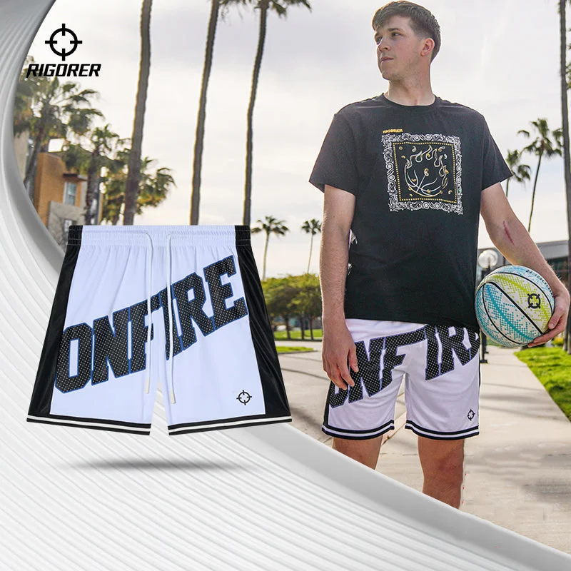 Sporty Shorts-Rigorer Austin Reaves Same Style Basketball Polyester Shorts [Z123211606]