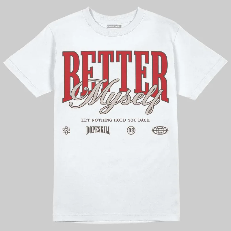 Logo T-Shirt-Samba OG White Better Scarlet DopeSkill T-Shirt Better Myself Graphic